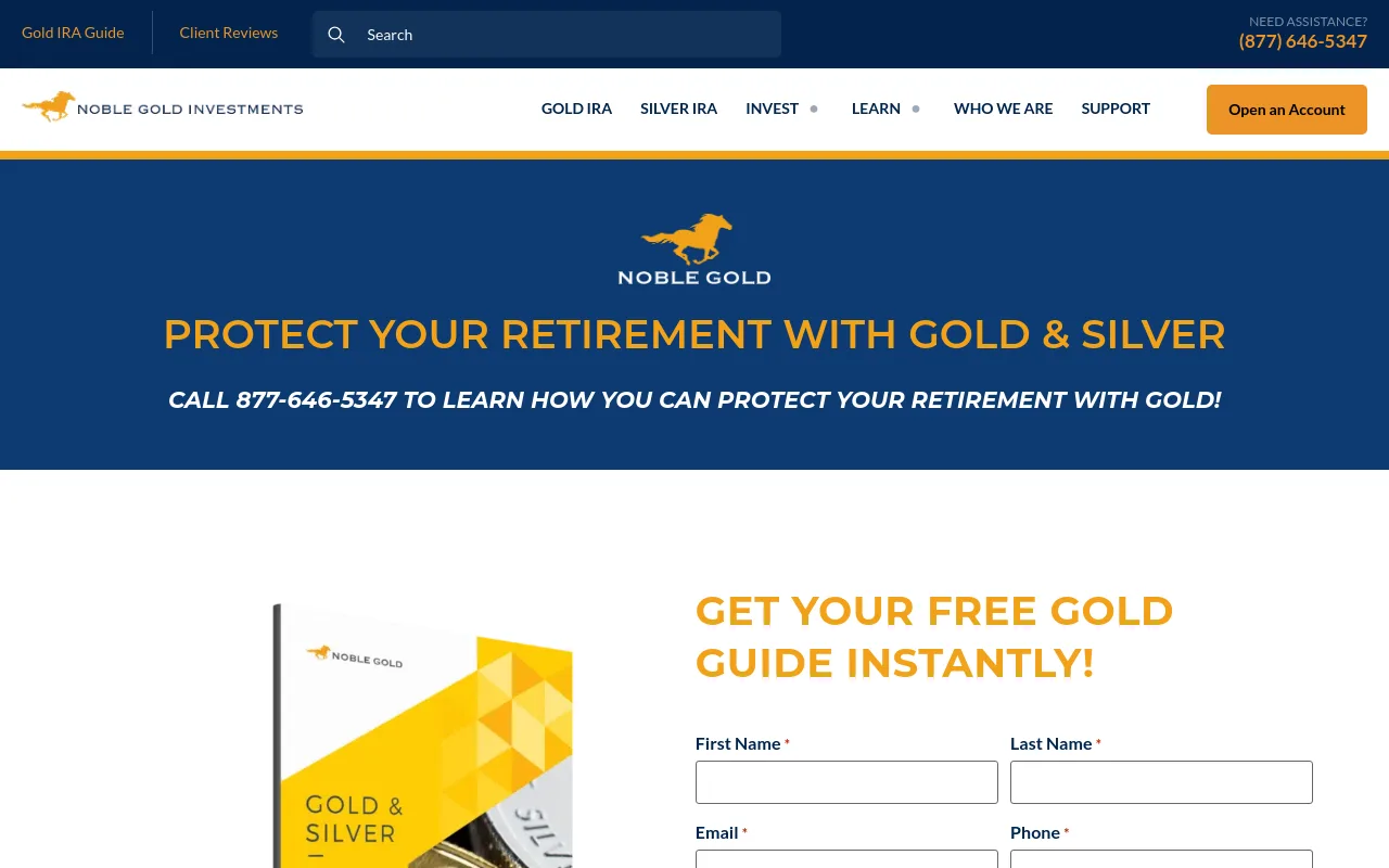 Noble Gold Investments website